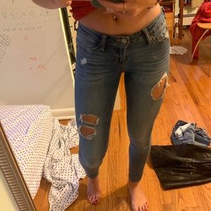 Ripped light wash jeans